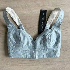 NWT Christian Pellizzari Light Blue Crop Top